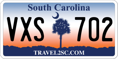 SC license plate VXS702