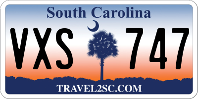 SC license plate VXS747