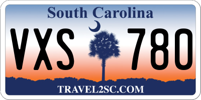 SC license plate VXS780