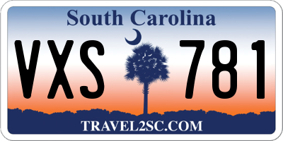 SC license plate VXS781