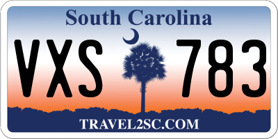 SC license plate VXS783