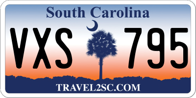 SC license plate VXS795