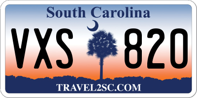 SC license plate VXS820