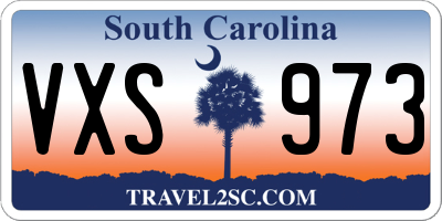 SC license plate VXS973