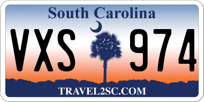 SC license plate VXS974