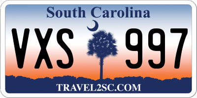 SC license plate VXS997