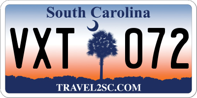 SC license plate VXT072