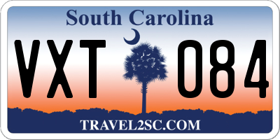 SC license plate VXT084