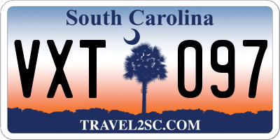SC license plate VXT097
