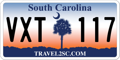 SC license plate VXT117