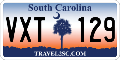 SC license plate VXT129