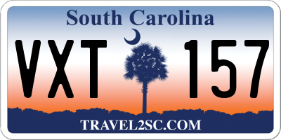 SC license plate VXT157