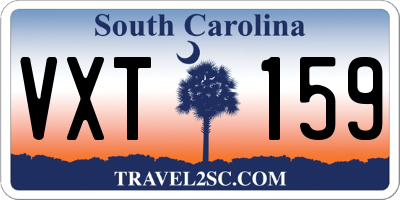 SC license plate VXT159