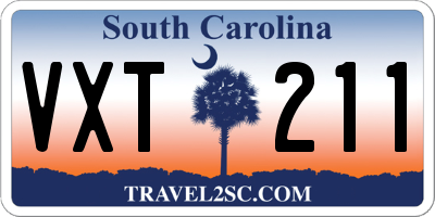 SC license plate VXT211