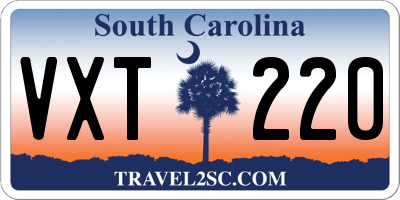 SC license plate VXT220