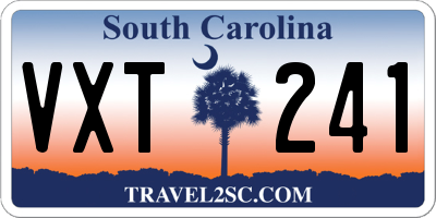SC license plate VXT241