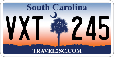 SC license plate VXT245