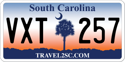 SC license plate VXT257