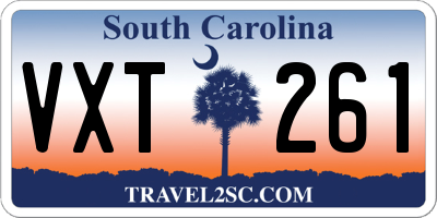 SC license plate VXT261