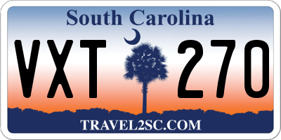 SC license plate VXT270