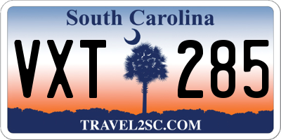 SC license plate VXT285