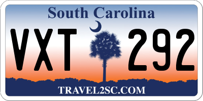 SC license plate VXT292