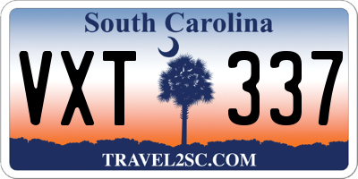 SC license plate VXT337