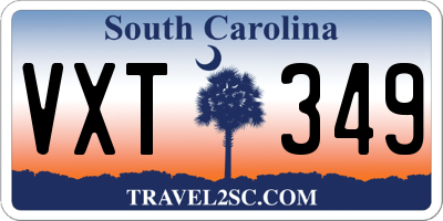 SC license plate VXT349