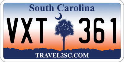 SC license plate VXT361