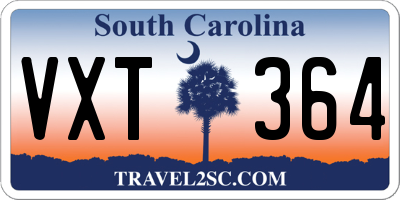 SC license plate VXT364