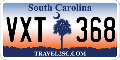 SC license plate VXT368