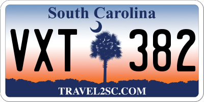 SC license plate VXT382