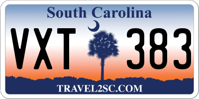 SC license plate VXT383