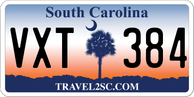 SC license plate VXT384
