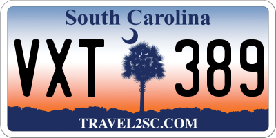 SC license plate VXT389