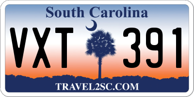 SC license plate VXT391