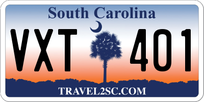 SC license plate VXT401