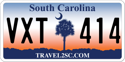 SC license plate VXT414