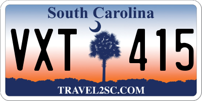 SC license plate VXT415