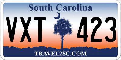 SC license plate VXT423