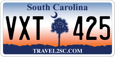 SC license plate VXT425