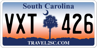 SC license plate VXT426