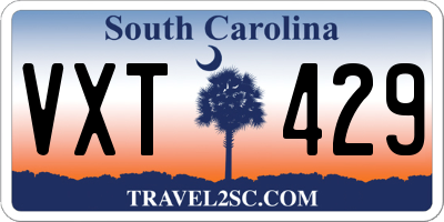 SC license plate VXT429