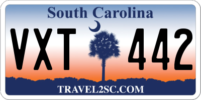 SC license plate VXT442