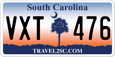 SC license plate VXT476