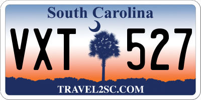 SC license plate VXT527