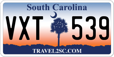 SC license plate VXT539