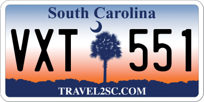 SC license plate VXT551