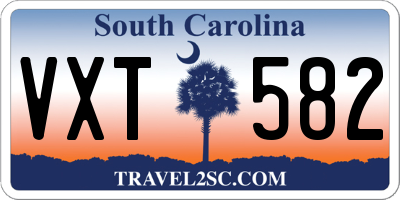 SC license plate VXT582