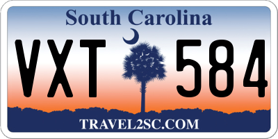 SC license plate VXT584